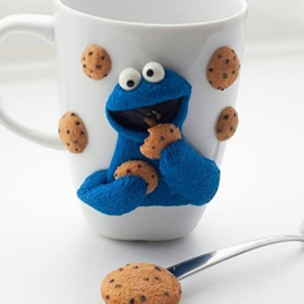 Cookie Monster Mug - Handcrafted Ceramic Cup