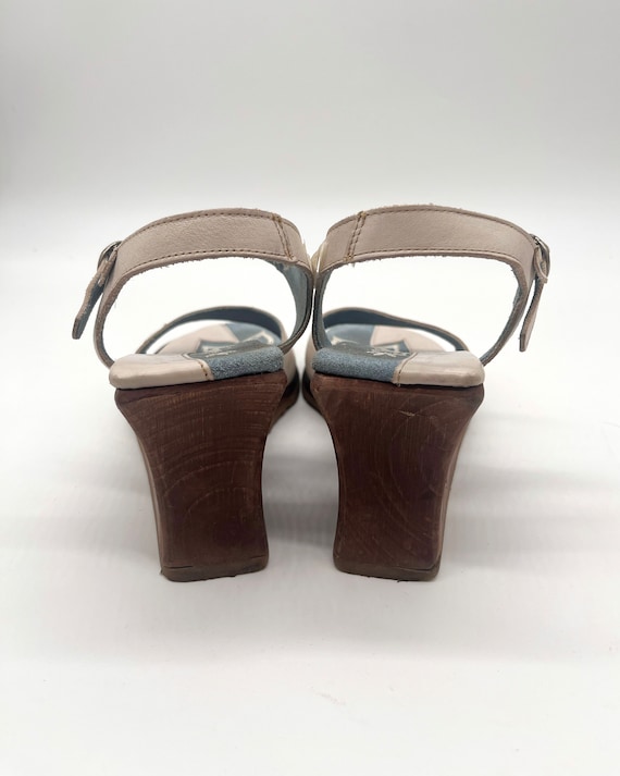 90s - 2000s vintage Destroy sandals/ Y2K Rare woo… - image 8