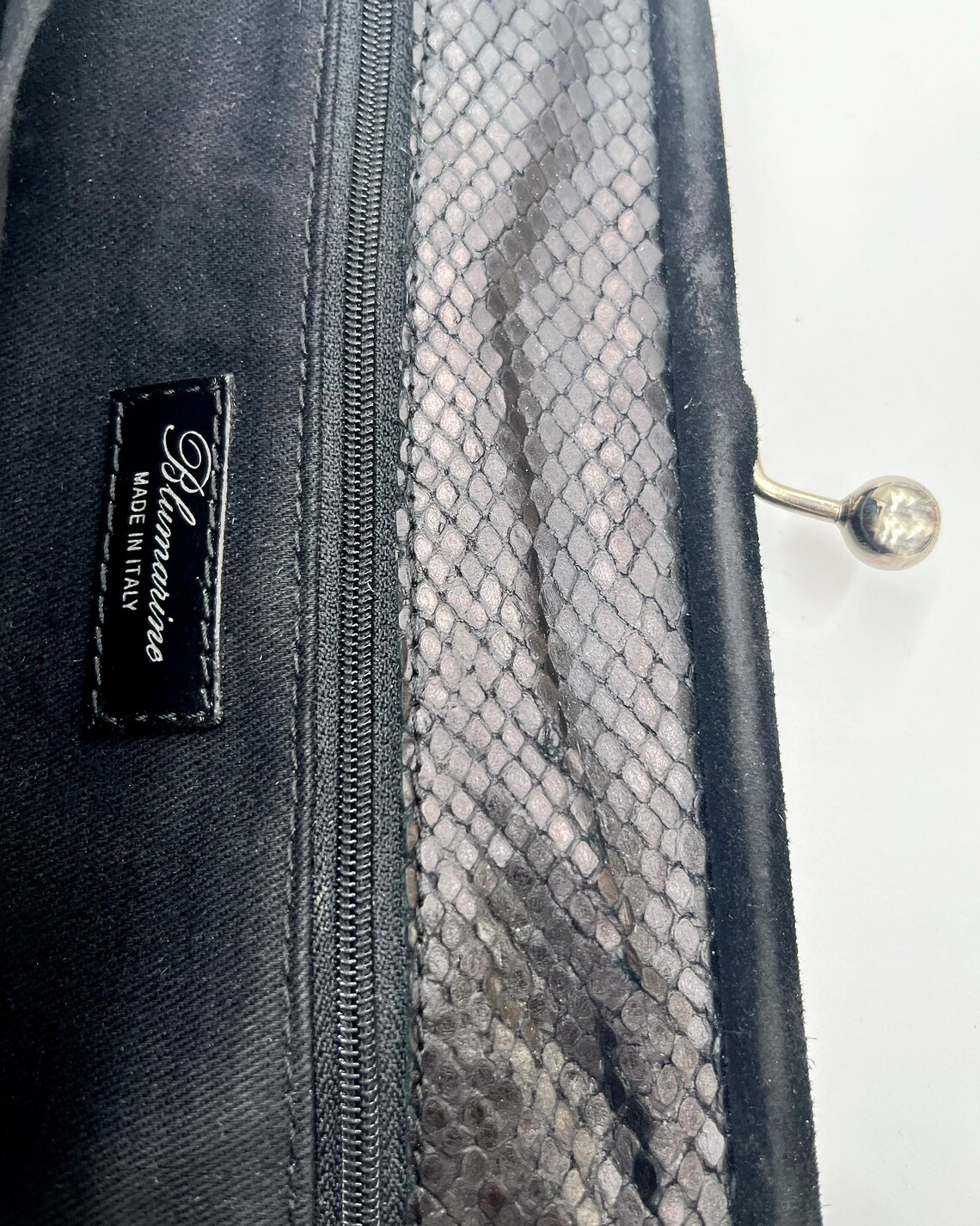 Y2k Blumarine Black Handbag With Small Purse Decorating It / 2000s