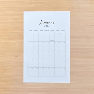 Wall Calendar Refills: 11x17 Refill Pages