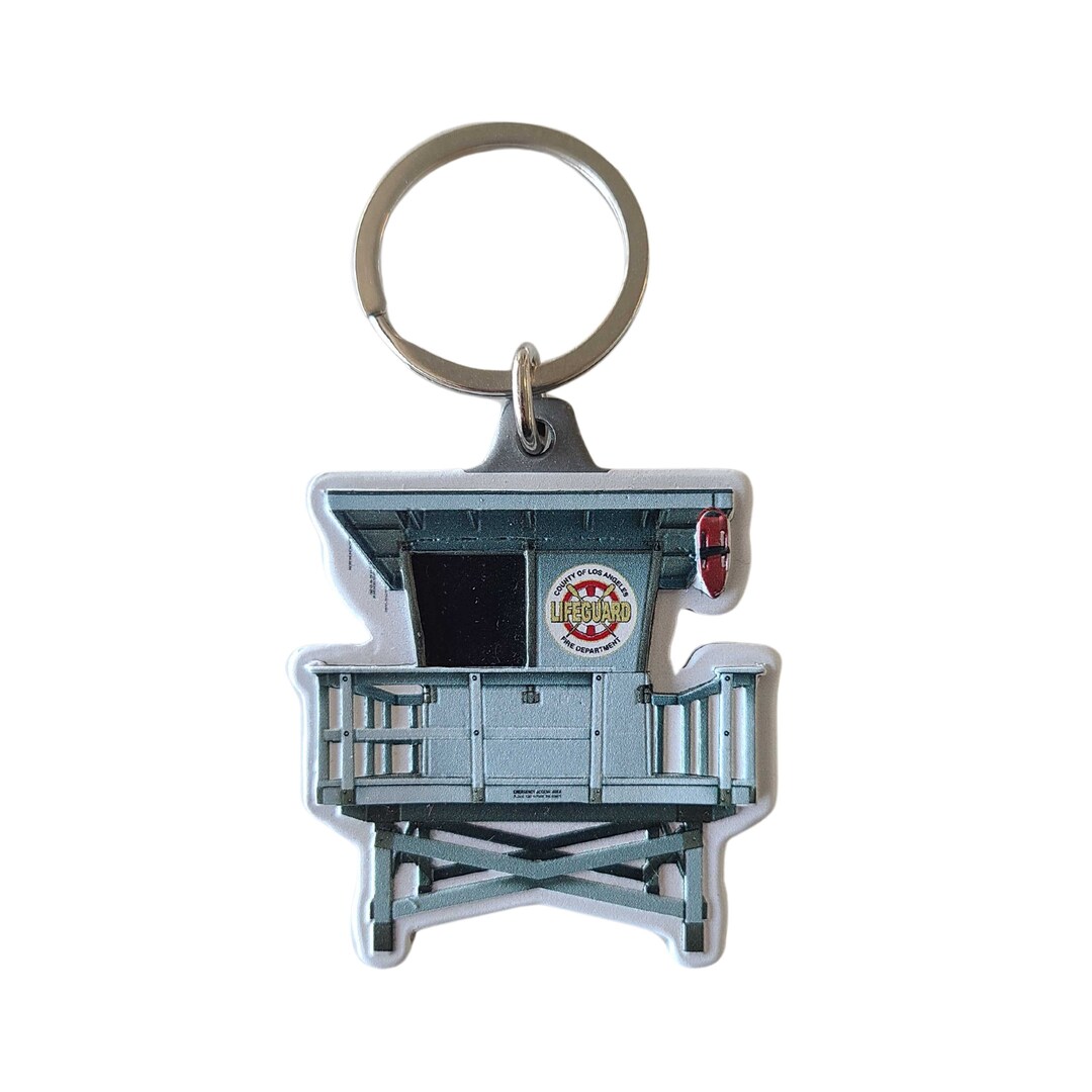 METAL KEYCHAIN LA Los Angeles County Lifeguard Tower Replica - Etsy