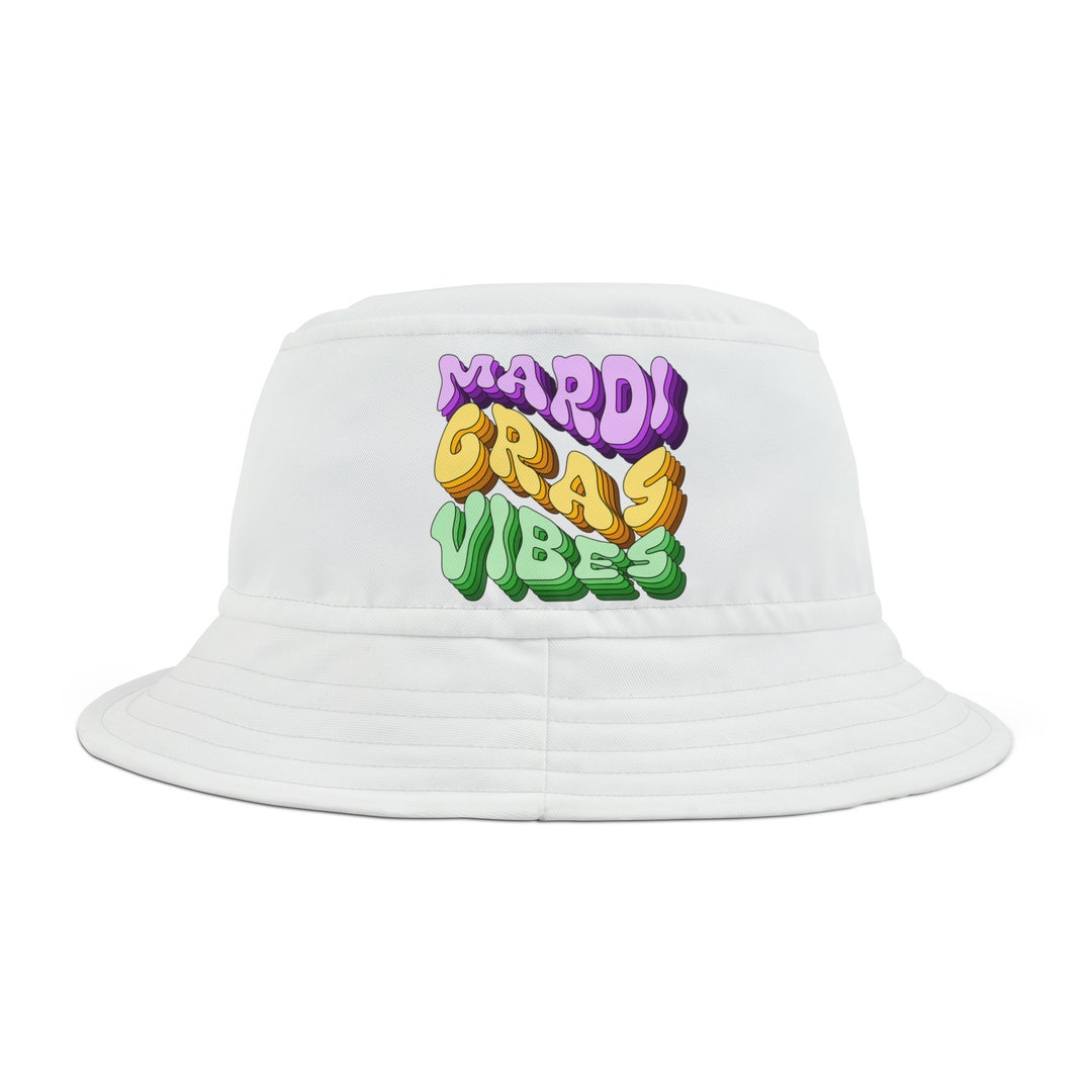 Mardi Gras Vibes Bucket Hat, Parade Hat, NOLA Hat, New Orleans Hate