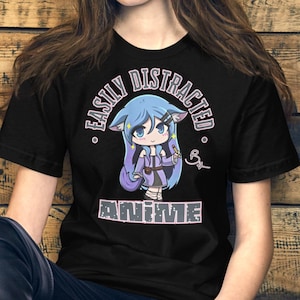 T-shirt d'anime | Fan de bandes dessinées | Cadeau d'anniversaire | Jolie poupée en haut | Chemise d'amour manga unisexe | Tenue de fête Otaku | Décoration coquette | Expression Anime