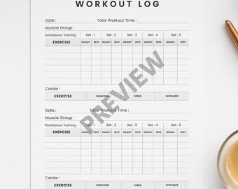 Seguimiento de actividad física: Registro de entrenamiento para el desafío 75 Soft (Libro de ejercicios imprimible)
