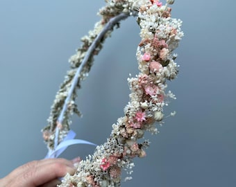 Dried Flower Hair Crown, Boho Flower Headband, Bridesmaid Hair Accessories, Bridal Hair Accessories, Wedding Flower Crown, Festival