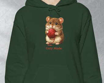Sudadera con capucha divertida de hámster, suéter de ganchillo con diseño de ovillo de lana, camiseta para dueños de mascotas, regalo para amantes del tejido, regalo de cumpleaños, Gildan 18500