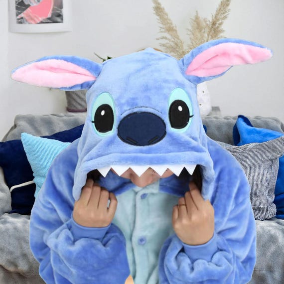 Lilo Stitch Onesie Disney Onesie Kids Pajama Adult Hooded Jumpsuit Kigurumi Cartoon Onesie Winter Pajamas Disney Cosplay Etsy