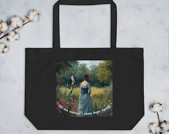 Jane Austen Stolthet och fördom citat tygväska ekologisk bomull