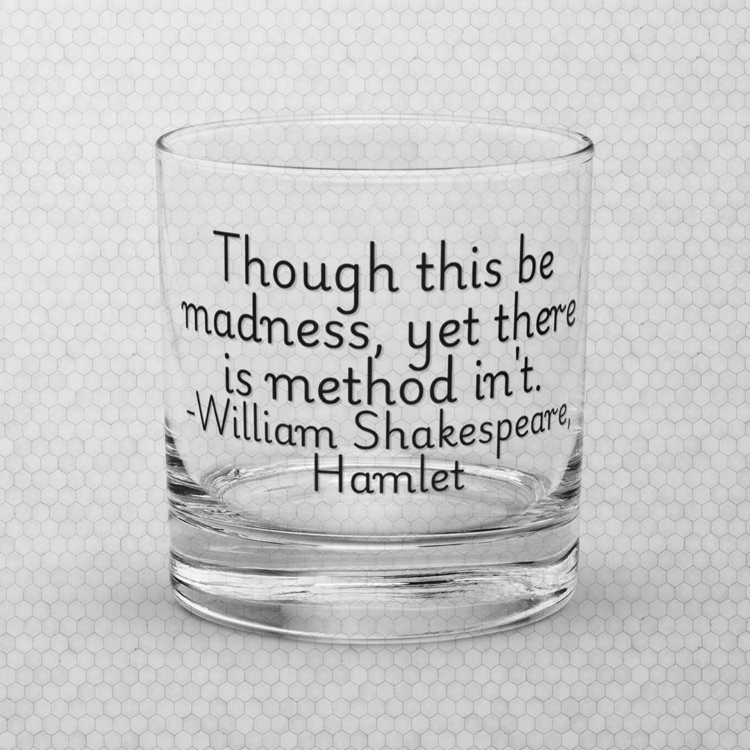 Whiskey Bourbon Rocks Glass Hamlet Shakespeare Quote - Etsy UK