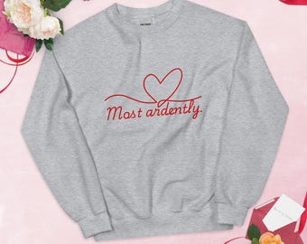 Sudadera con el texto "Orgullo y prejuicio" más ferviente / Regalo de Jane Austen