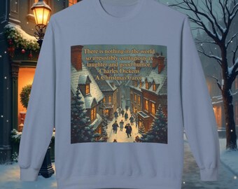 Charles Dickens Christmas Quote Carol Sweatshirt - Holiday Dark Academia Pullover