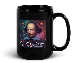 Taza de Shakespeare - Taza de café con cita literaria - para amantes de los libros