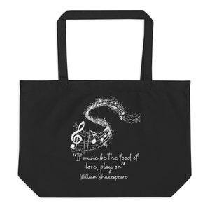 Shakespeare Quote Canvas Tote Bag – Organic Literary Gift Tote – Reusable Book Lover Bag