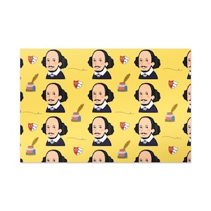 William Shakespeare Literary Gift Wrap – Bard Quote Wrapping Paper for Book Lovers & Teachers