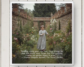 The Secret Garden Pillow | Children's Literature Quote | Room Decor | Book Lover Gift