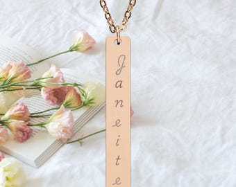 Jane Austen Janeite gegraveerde staafketting | Bookish sieraden | Klassieke literatuur fan cadeau, cadeau voor haar, Pride and Prejudice, Janeite
