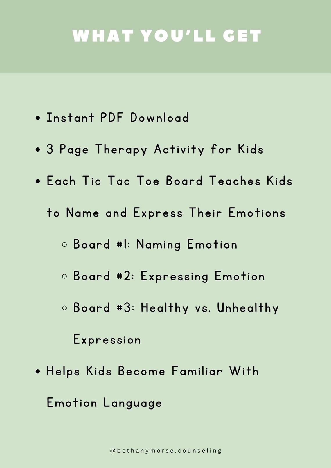 Feelings Tic Tac Toe [3 Page PDF Digital Download, Therapy Printable ...