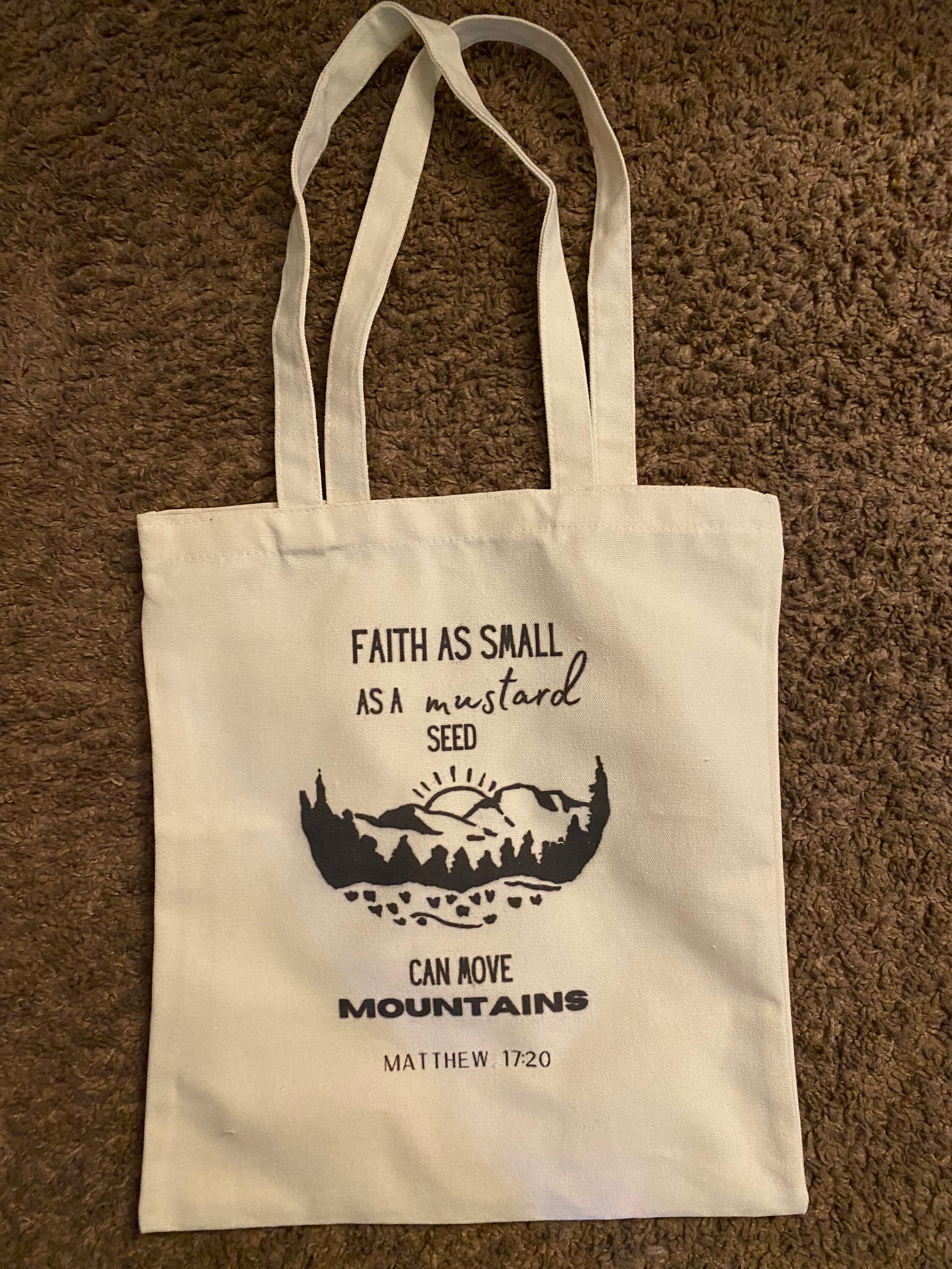 Little Mustard Seed Can Move Mountains {Tote Bag} Little Mustard Seed Can Move Mountains {Tote Bag}