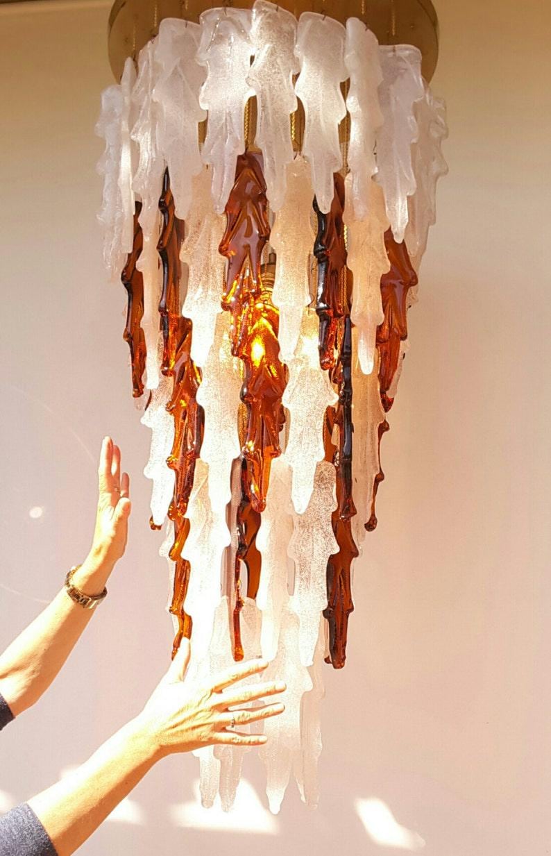 ムラノガラス シャンデリア　ミッドセンチュリーモダン ヴィンテージミッドセンチュリーモダンムラーノガラスシャンデリア