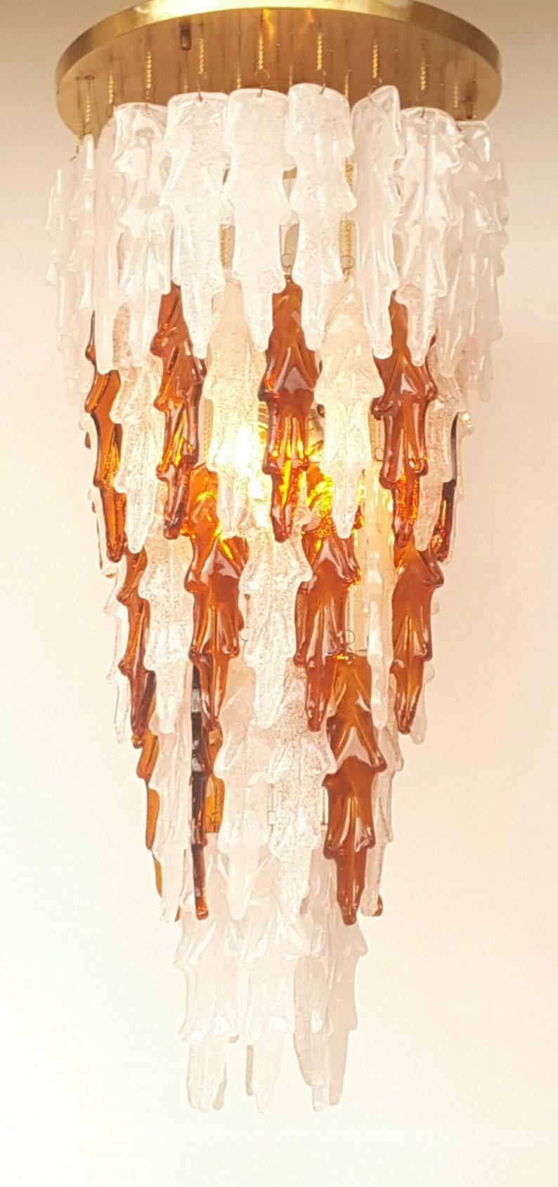 ヴィンテージミッドセンチュリーモダンムラーノガラスシャンデリア