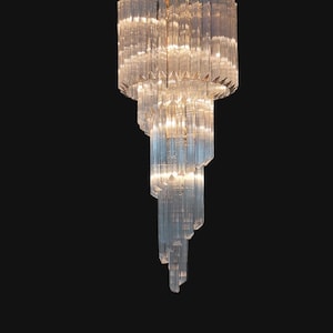 Vintage mid century murano glass rods chandelier