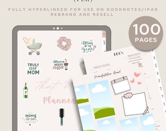 THAT MOM, Digital Planner, Goodnotes Planner for Mom, Aesthetic Mom Planner, Mom iPad Planner, Mom Undated Planner, Hyperlinked iPad Planner