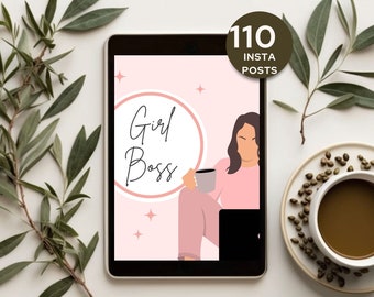 THAT GIRL, girl boss - 110 instagram posts - rebrand and resell as your own (plr)