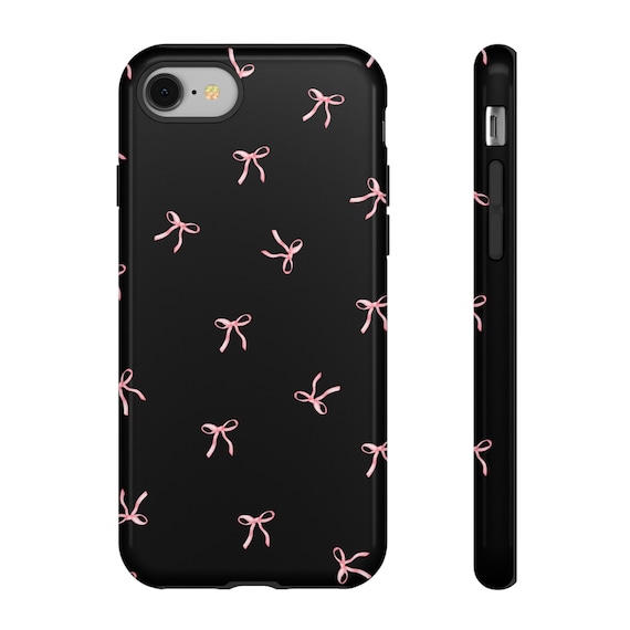 Black and Pink Bows Phone Case, Sleek Black Bow Design, Pink Coquette  Ribbon Bow, iPhone and Android/ Samsung, Tough Protective Case - Etsy