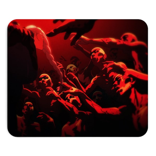 Zombie Horde Invasion Mousepad Eerie Undead Print for Gamers Horror Enthusiasts Halloween Fun Laptop Accessories Mouse Mat