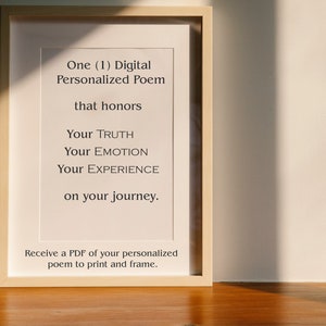 Personalized Poem (PDF Digital): Shadow Work, Spiritual Awakening ...