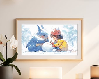 Counted Cross Stitch PDF Pattern "Innocence of the Snow" - Supersize Japan Cross Stitch Chart Instant Download Pdf Pattern Keeper