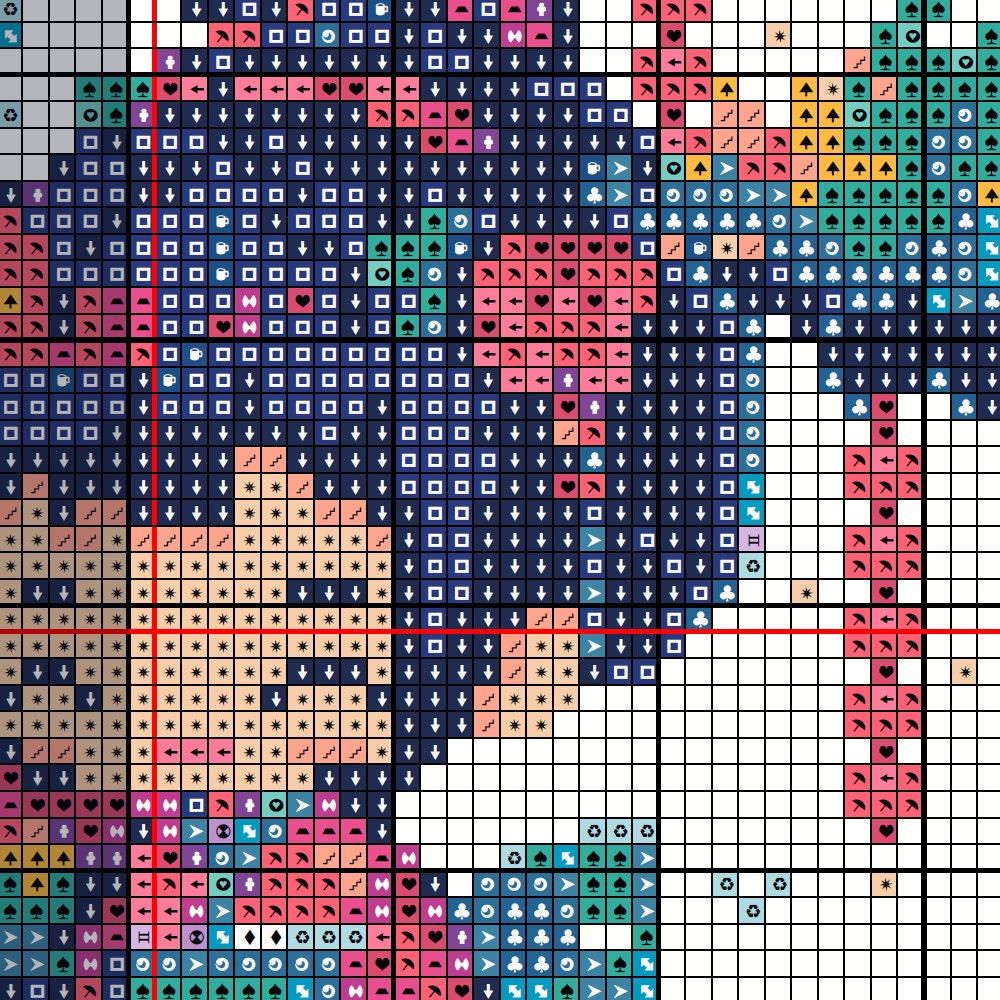 Geisha Numbers Graph Counted Cross Stitch PDF Pattern