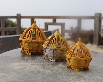 LDS Liahona with compass; in gold and gold-silver blend color; 3D print Liahonas