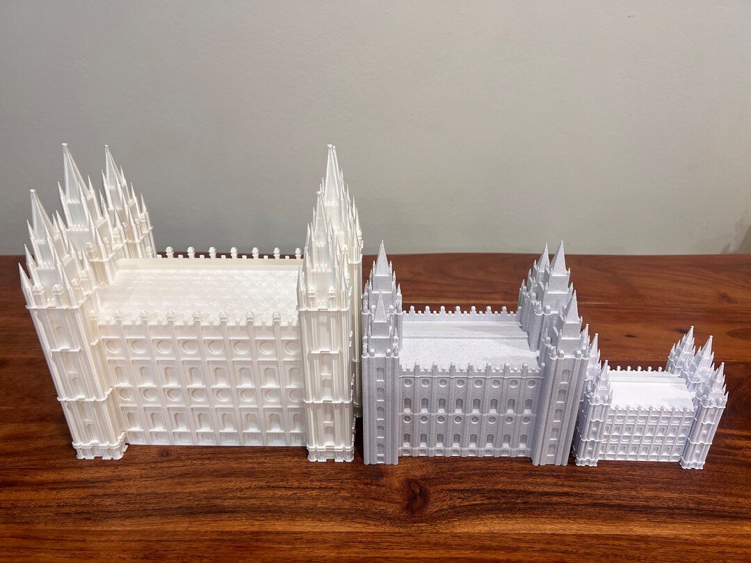 LDS Temple 3D Print With Moroni - Etsy
