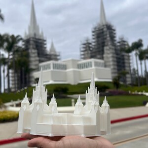 LDS Temple 3D Print With Moroni - Etsy