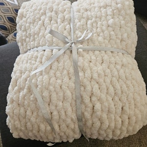 Chunky Winter Hand Knitted Blanket