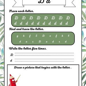 CURSIVE PRACTICE WORKSHEET A B C D E - Etsy