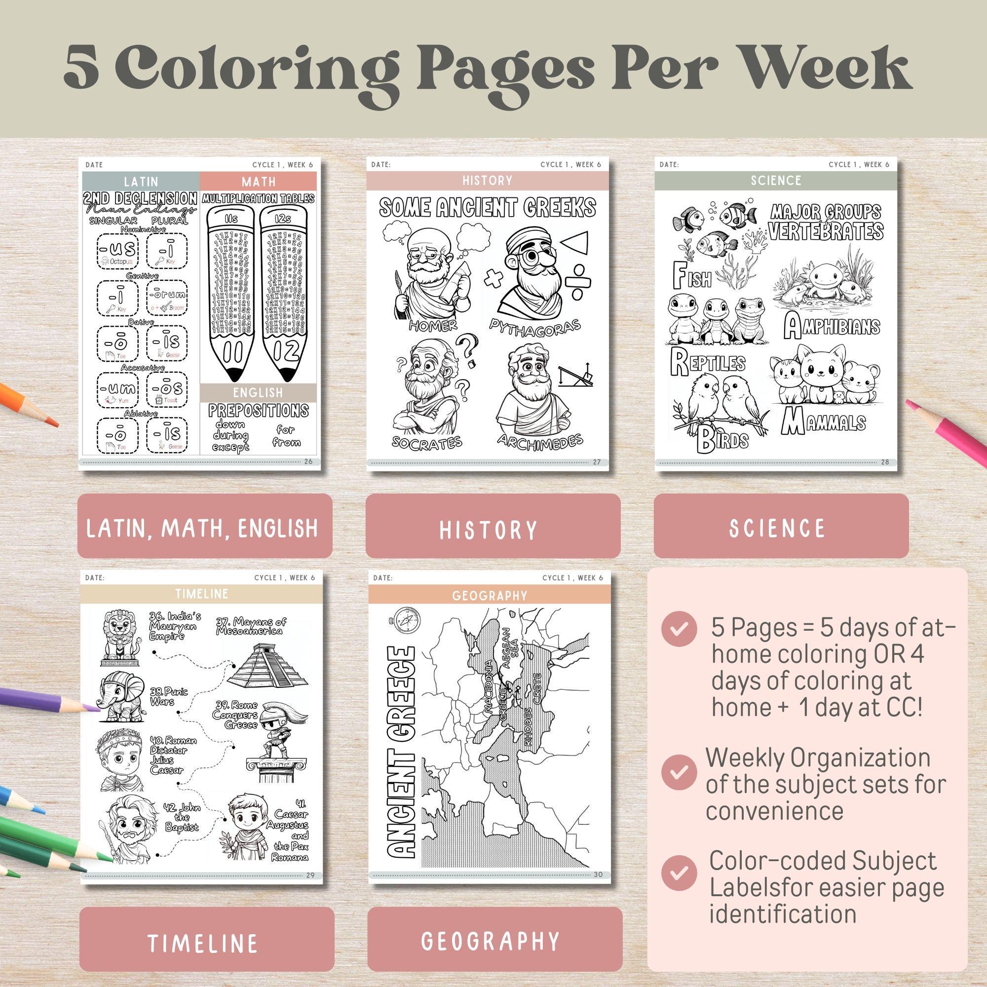 CC Cycle 1 Coloring Book Gift for CC Student Classical Conversations ...