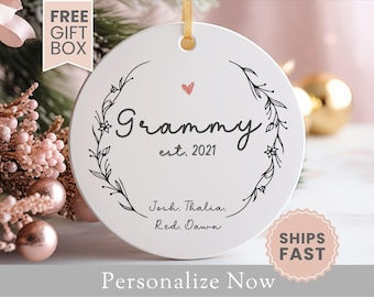 Personalized Grammy Ornament Gift For Grammy Keepsake Christmas Gift Grammy Christmas Ornament Mothers Day Gift Grammy To Be Ornament Gift