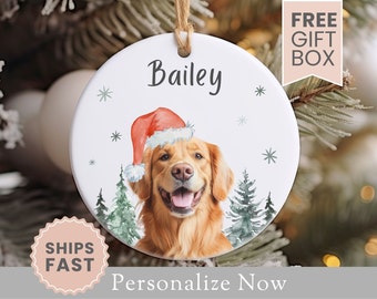 Personalized Dog Christmas Ornament Gift For Dog Lover Keepsake Christmas Gift New Dog Owner Ornament Dog Photo Ornament Pet Memorial Gift