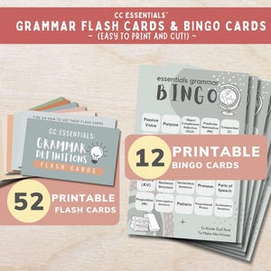 Conversaciones clásicas Esenciales Gramática Tarjetas flash Partes del discurso Tarjetas de bingo Noche de juegos familiares Aula de inglés Decoración del aula boho
