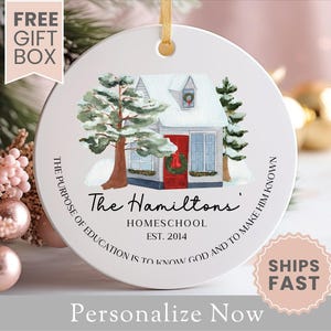 Our First Year Home Schooling Ornament Homeschooler Ornament Homeschooling Gift Christmas Homeschool For Homeschooler Homeschool Keepsake image 1
