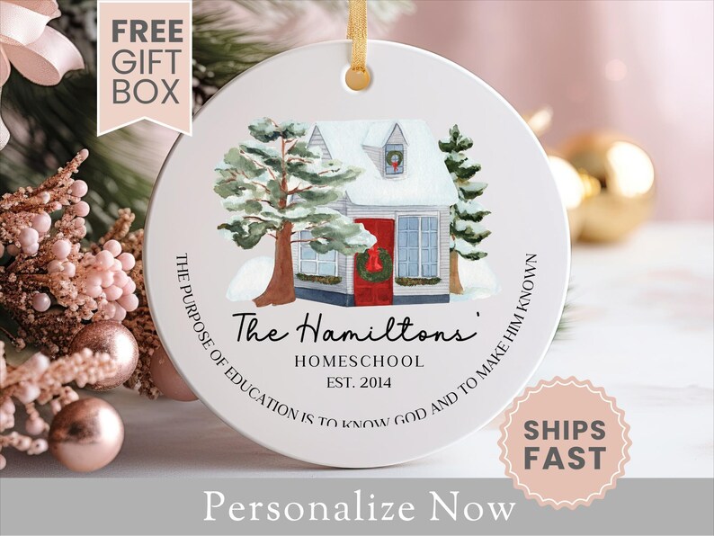 Our First Year Home Schooling Ornament Homeschooler Ornament Homeschooling Gift Christmas Homeschool For Homeschooler Homeschool Keepsake image 1