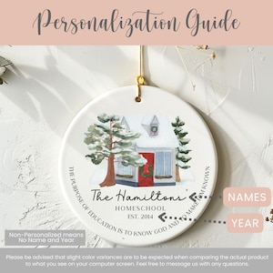 Our First Year Home Schooling Ornament Homeschooler Ornament Homeschooling Gift Christmas Homeschool For Homeschooler Homeschool Keepsake image 3