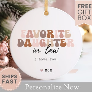 Personalized Daughter In Law Ornament Gift For Daughter In Law Wedding Keepsake Daughter-In-Law Wedding Ornament Gift From Mother In Law