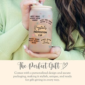 Personalized CC Cycle 1 Preposition Frosted Glass Cup Gift for CC Tutor ...