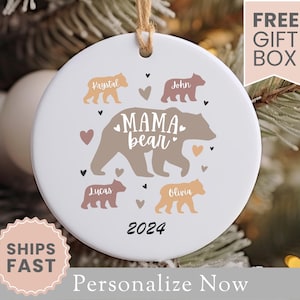 Personalized Mama Bear Ornament Gift For Mama Bear Keepsake Mothers Day Gift Mama  Bear Christmas Ornament Gift Mom Ornament Mama Bear Gift