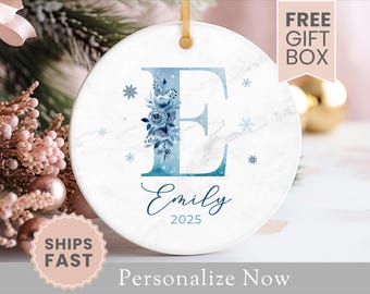 Personalized Letter Name Ornament Gift For Christmas Tree Ornament Monogram Ornament Christmas Keepsake Name Initial Letter  Ornament Gift