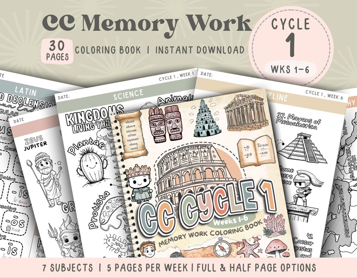 CC Cycle 1 Coloring Book Gift for CC Student Classical Conversations ...