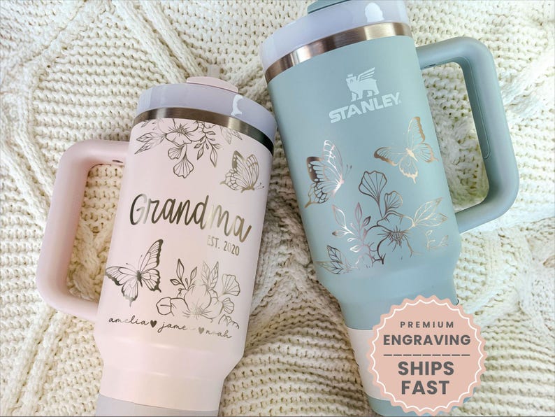 Custom Grandma Tumbler With Handle